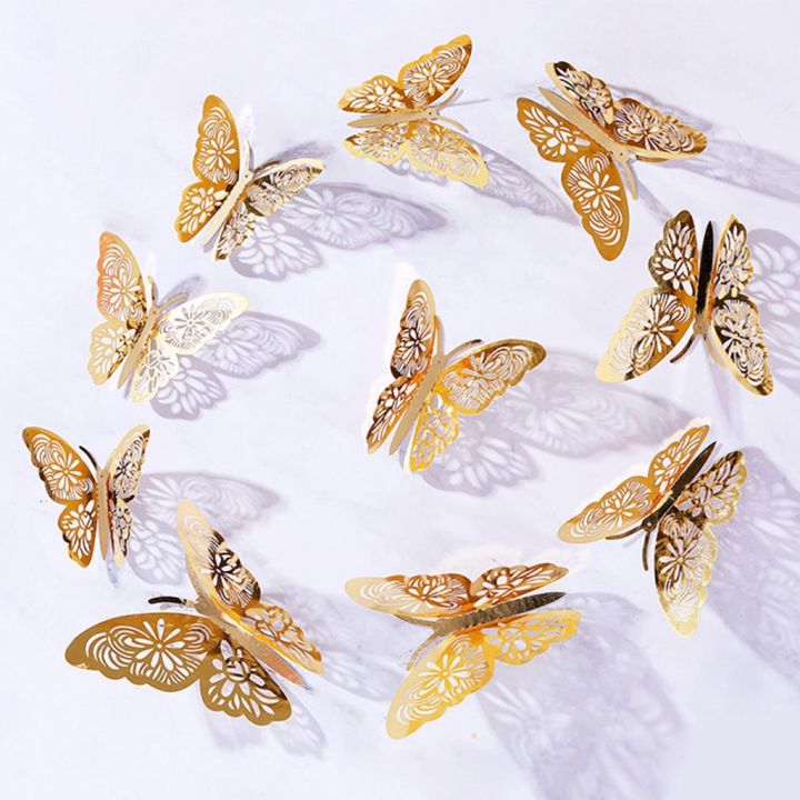 12pcs%203D%20Gold%20Butterfly%20Wall%20Stickers%20-%20Image%205