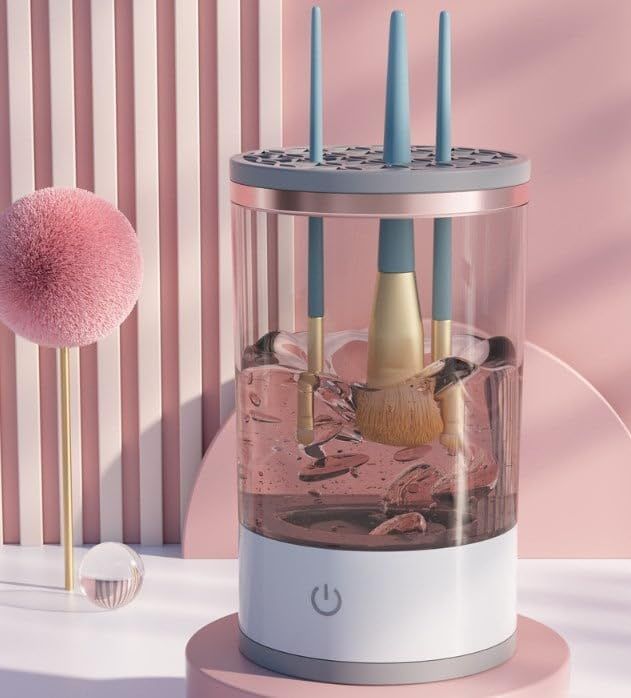 Automatic Electric Makeup Brush Cleaner with USB Charging, Compact Tool for Efficient Brush Washing and Drying