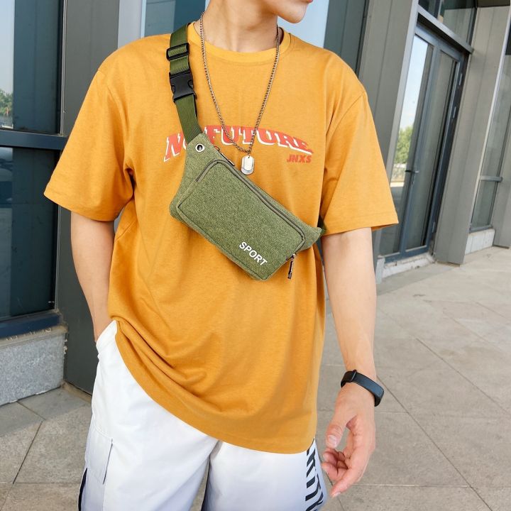 SHYAA%20New%20Fashion%20Men's%20Canvas%20Waist%20Bag%20New%20Large%20Capacity%20Mobile%20Phone%20Zero%20Wallet%20Women's%20Running%20Small%20Waist%20Bag%20khaki%20-%20Image%205