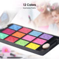 HelloKimi Children's Makeup Set Girl Real Makeup Palette Washable Cosmetics Kit Little Girls Make Up Toy Non Toxic Cosmetics Play Set Beauty Toy 12 Colors Eyeshadow Palette for Children Gifts. 