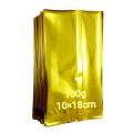 25/50/100pcs 50g 9x14cm Gold Color Top Open Aluminum Foil Vacuum Seal Bags For Tea, Coffee, And Other Food Items To Packaging. 