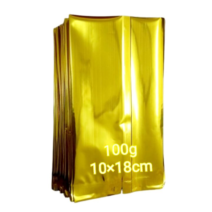 25/50/100pcs%2050g%209x14cm%20Gold%20Color%20Top%20Open%20Aluminum%20Foil%20Vacuum%20Seal%20Bags%20For%20Tea,%20Coffee,%20And%20Other%20Food%20Items%20To%20Packaging%20-%20Image%206