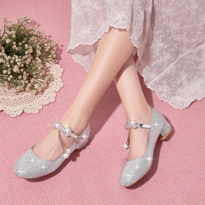 Princess%20Shoes%20for%20Girls%20Spring%20and%20Autumn%20Children's%20High%20Heel%20Shoes%20Stage%20Show%20Piano%20Silver%20Dress%20Flower%20Girl%20Crystal%20Leather%20Shoes%20-%20Image%202