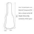 1 PCS Guitar Dust Cover Transparent Translucent PVC Dust-Proof Waterproof Acoustic Electric Guitar Cover Protective Storage Bag. 