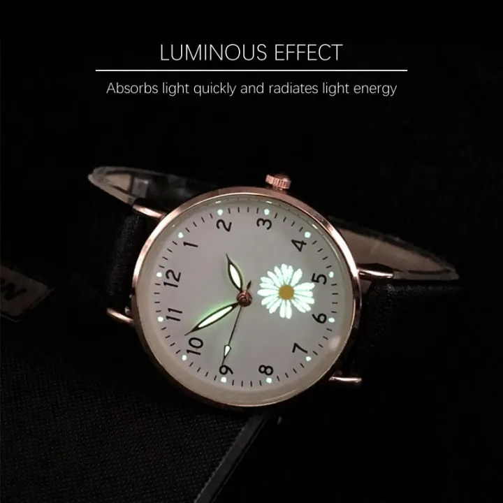 Women%20Fashion%20Casual%20Leather%20Belt%20Small%20Daisies%20Watches%20/Simple%20Ladies%20Dress%20Small%20Dial%20Quartz%20Clock%20Watches%20-%20Image%203