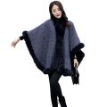 Loose 2024 Elegant Shawl Woolen Coat Short Woolen Cloak Autumn Winter Coat High-End New Female Bat Sleeved. 