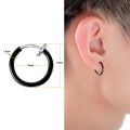 【ZIME】New Popular 1 piece Stainless Steel Painless Ear Clip Earrings For Men/Women Punk Black Non PiercingEarrings Jewelry Gifts. 