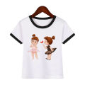 New Funny Cute Ballet Girl Cartoon Print Kids Tshirt Girls Summer Fashion Kawaii Clothes T-Shirt Girls Short Sleeve T Shirt. 