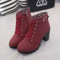 Korean Style High Heel Ankle Boots for Women | Autumn & Winter Martin Boots with Zipper. 