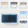New Plastic Switch Protection Box Transparent Double Sockets Electric Plug Cover 86 type Waterproof Socket Splash Box Home. 