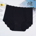 FULSURPRIS Invisible Panties Women Seamless Briefs Female Underpants High Waist Wave Underwear Solid Plus Size 2XL Lingerie. 