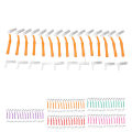 25Pcs L Shape Push Pull Interdental Brush Oral Care Teeth Whitening Dental Tooth Pick Tooth Orthodontic Cleaning Brush. 