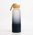 Bamboo Lid Premium Glass Water Bottle. 