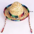 Straw Woven Sun Hat Cap Mexican Pet Supplies Cute Costume for Cute Mini Puppy. 