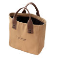 【WEJA】Thick Canvas Bag Original Genuine Goods Japanese Style Pure Color Satchel Student Tote Bag Work Clothing Mommy Bento Lunch Box Bag. 