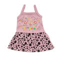 Dotted Floral 6-12 Months Girls Sleeveless Frock Printed Cotton Dresses. 