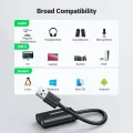 UGREEN 30724 USB Audio Adapter External Stereo Sound Card with 3.5mm Headphone Adapter. 