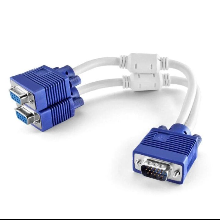 VGA 1 in 2 Cable 3+6 Computer Screen Split Connection Cable VGA 1 in 2 Monitor Video HD Cable 1 in 2