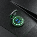 Quick Charge 3.0 Dual USB Socket 12V/24V Car Charger Touch Switch Voltmeter Electronic Lighter USB Fast Charger Socket. 
