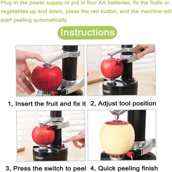 Rotating Fruit Cutter Electric Potato Peeler Automatic Rotating Fruit & Vegetable Cutter ...