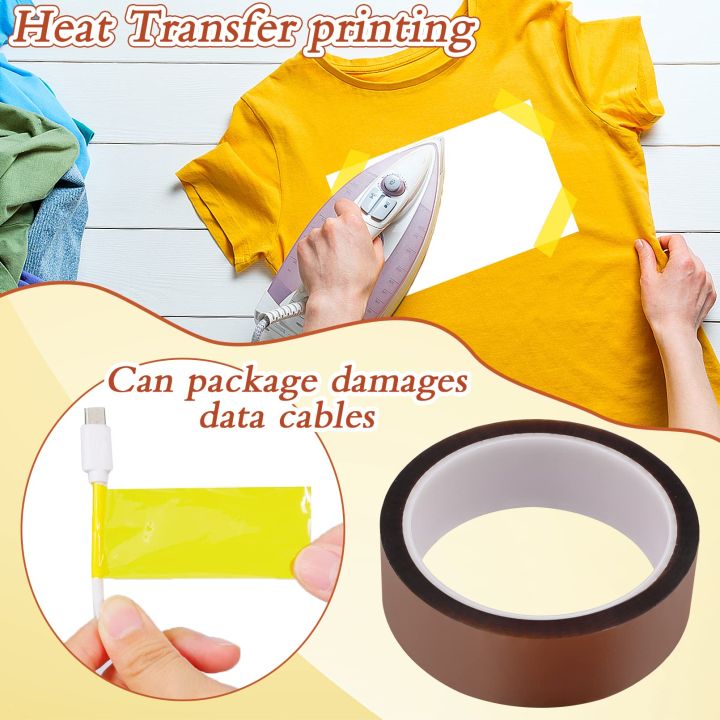 1%20Rolls%203mm%20X%2033m%20108ft%20Heat%20Tape%20,%20Heat%20Transfer%20Tape%20,%20Heat%20Resistant%20Tape,Thermal%20Tape,Sublimation%20Tape,Heat%20Vinyl%20Press%20Tape,High%20Temperature%20Tape%20for%20DIY%20T-Shirt,Electronics,No%20Residue,,%20Brown%20-%20Image%205