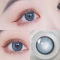 【HOT】 UYAAI 2Pcs Colored Lenses 1 Pair Natural Eye Color Lens Contact Lenses For Eyes Contacts Yearly Color Contact Lenses Blue. 