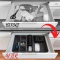 8Pcs 3-Size Multpurpose Portable Desk Drawer Organizer Trays Durable Plastic Interlocking Storage Boxes Dividers Household Office Supplies. 