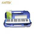 37 Keys Durable ABS Hard case Bee Brand 2 year warranty Melodica Blue pink Green Piano Instrument Soprano Air Piano with Mouthpiece with Hard ABS Case for Music Lovers Beginners Kids - Blue, Pink, Green. 
