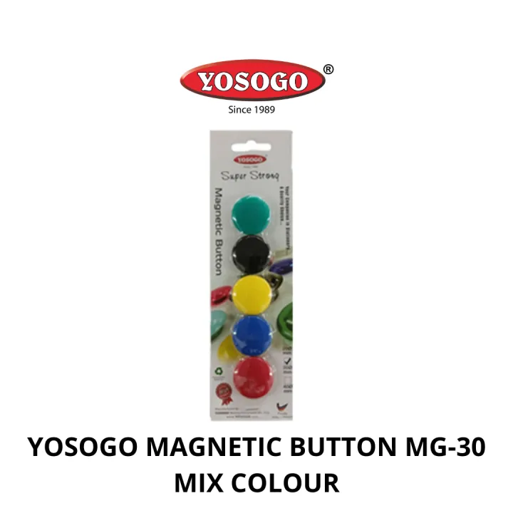 Yosogo Magnetic Buttons Pack Of 5 - Multi Color