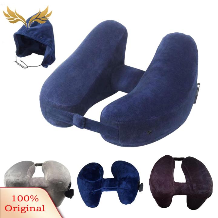 SuperRide Head Rest Pillow with Patent Valve Long Trip Inflatable Cervical Spine Pillow