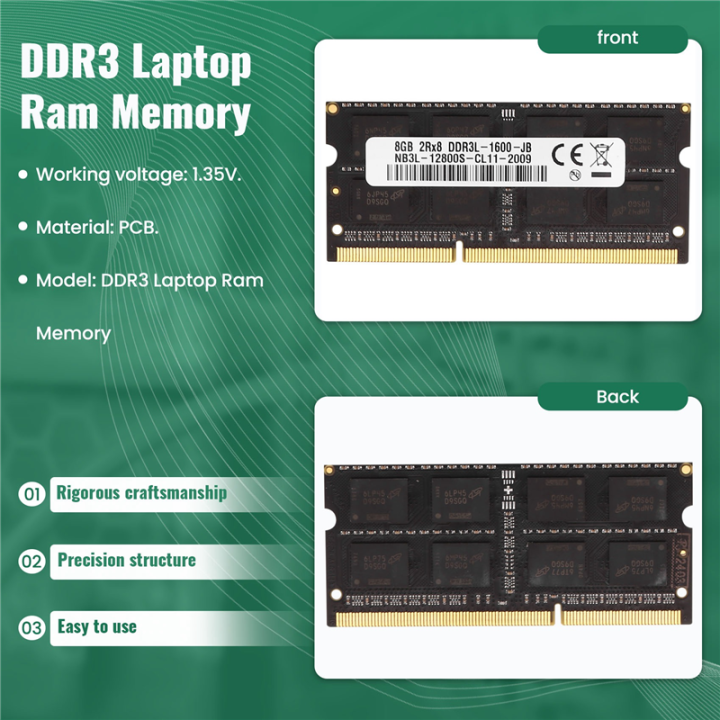 DDR3%208GB%20Laptop%20Ram%20Memory%201600Mhz%20PC3-12800%201.35V%20204%20Pins%20SODIMM%20Support%20Dual%20Channel%20for%20Laptop%20Memory%20-%20Image%205