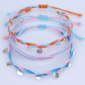 Bohemian Bracelet Fashion Accessory 3pcs Set Adjustable Wax Thread Bracelet Surf Style Sequin Detail Braided Anklet for Beachwear Surfing Accessory Teen Girls Jewelry Gift Vacation Fashion. 