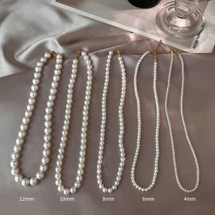 French high-end pearl necklace is fashionable and simple commuting versatile clavicle chain, niche design sense creative necklace women