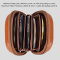 Camera Filter Storage Bag PU Leather Lens Filter Carry Case Shockproof 5 Layers with Zipper for Filters Up To 112mm. 