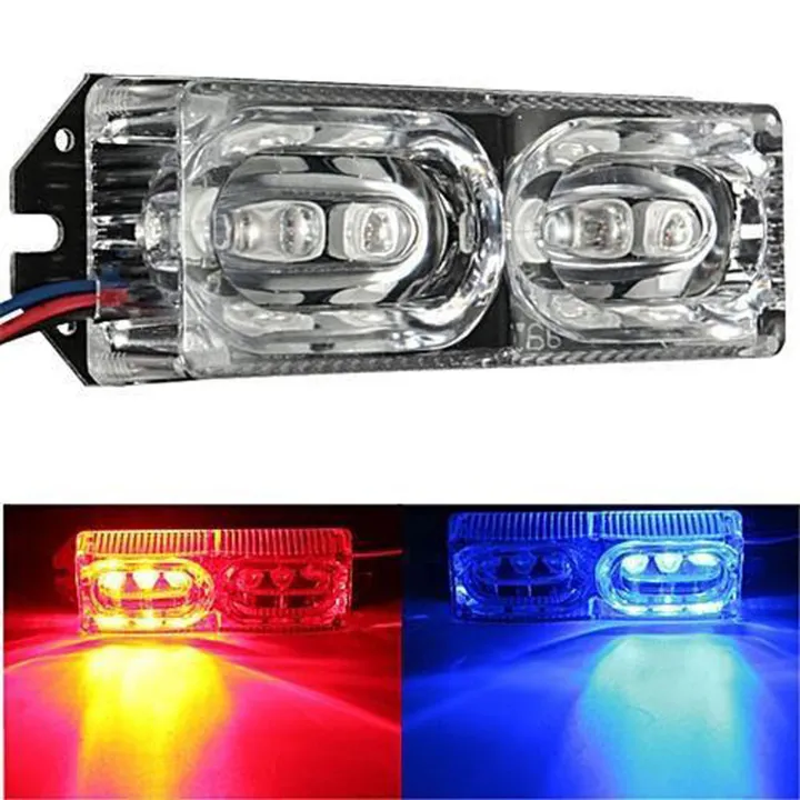 LED VIP Light 12V Red and Blue Flash Light Warning Light VIP LED Light ...