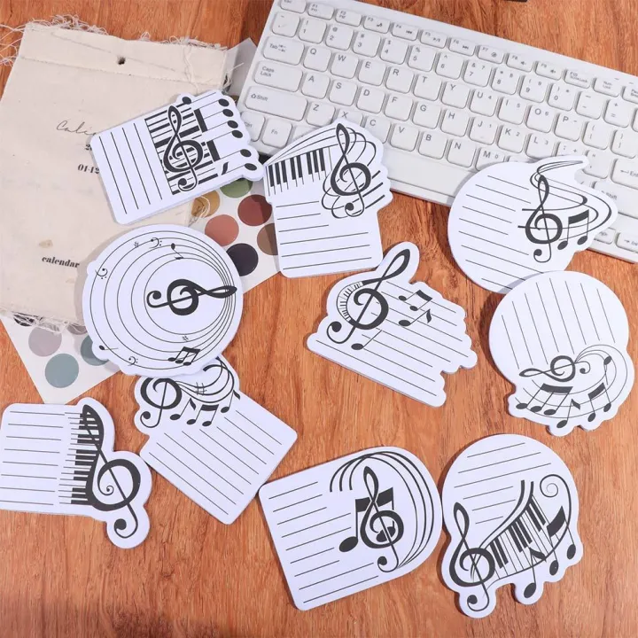 10Pcs/Set Student Stationery Self-adhesive Music Note Sticky Notes ...