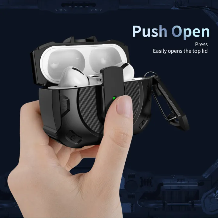 Lereach%20For%20AirPods%201%20_%202%20Cover%20Case%20Grai%20Carbon%20Brazing%20Armor%20TPU+PC%20Cover%20Resistant%20Shockproof%20Full%20Body%20Protector%20Case%20-%20Image%206
