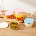 Portable Glass Storage Jar Translucent Sealed Pickle Jar High-Quality Stackable for Picnic Travel Office. 