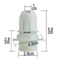 Black White E14 E27 Screw Lamp Holder Table Floor LED Light Head Socket Desktop Light Candle Bulb Base 4A 250V. 