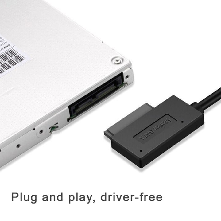 USB 2.0 Mini Sata II 7 + 6 13Pin Adapter Converter Laptop CD/DVD  Drive Data Cord Adapter