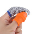 2Pcs Protector Silicone Thumb Cutter Finger Guards Garden Picking Fruit Tool Cut-resistant Finger Sleeve Bean Picker. 
