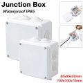 Durable Waterproof IP65 Junction Box ABS DIY Power Case White Wire Shell for Indoor Outdoor Cable Connections. 