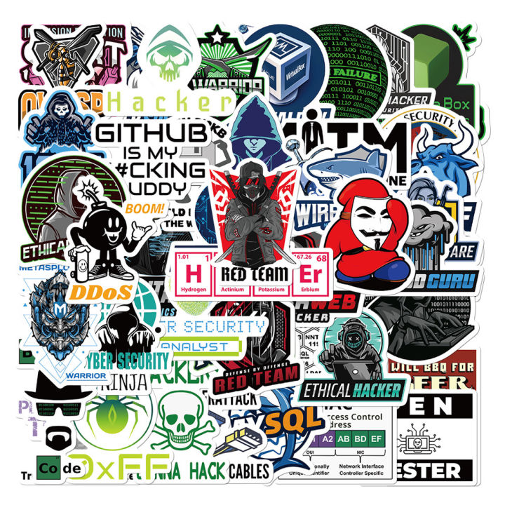 10/50PCS Cool Hacker Programming Network Stickers for Luggage Computer Skateboard Laptop Motorcycle Toys Helmet Car Sticker