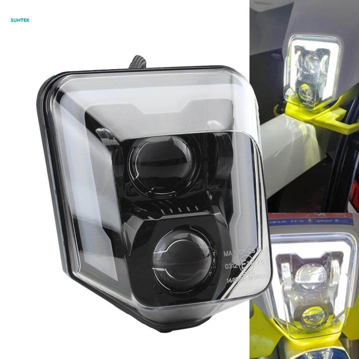 Motorcycle Headlight Professional Dirt Bike Head Lamp FE250/300 Double Round Prepositioned