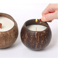 Coconut Shell Candle Holder Candlestick Natural Coconut Bowl Desk Organizer. 