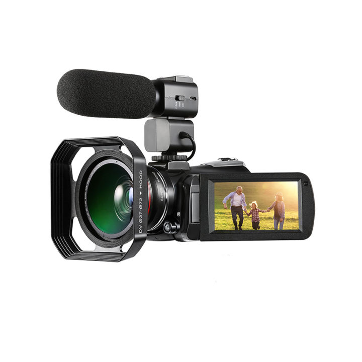 ORDRO%20AC3%204K%20WI-FI%20Digital%20Video%20Camera%20Camcorder%20DV%20Recorder%2024MP%2030X%20Zoom%20IR%20Night%20Vision%203.1%20Inch%20IPS%20LCD%20Touchscreen%20with%202pcs%20Recharge-able%20batter-ies%20+%20Extra%200.39X%20Wide%20Angle%20Lens%20+%20External%20Microphon-e%20+%20Lens%20Hood%20+%20Camera%20Holder%20-%20Image%208