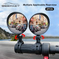 Geepact 2 PCS Bicycle Mirror Rearview Mirror Handlebar Rearview Wide Angle 360°Rotate Looking Glass Universal Cycling  Rear View Mirror  for Bike Scooter Motorcycle. 