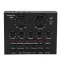 2X V8 Sound Card Audio Set Interface External USB Live Microphone Sound Card Bluetooth Function for Singing Recording. 