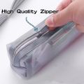 Transparent Stationery Pencil Bag Student Examination Dedicated Nylon Mesh Pen Case Unisex Large Capacity Makeup Pouch School Office Supplies. 