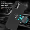 【ThinkWay】Transparent Cover and Magnetic Holder Car Stealth Ring Holder Ultra Thin Hard Shell Accessories Skin Feel Phone Case For Redmi Note9 4G China Version/Redmi 9T/Redmi 9 Power/Poco M3 & Mi 11. 
